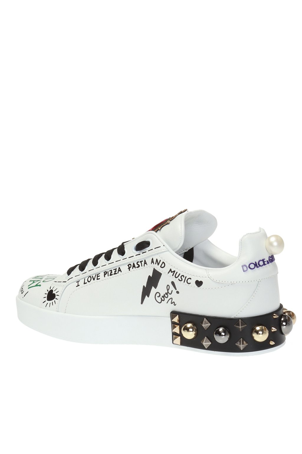 White Printed sneakers Dolce Gabbana Vitkac Canada